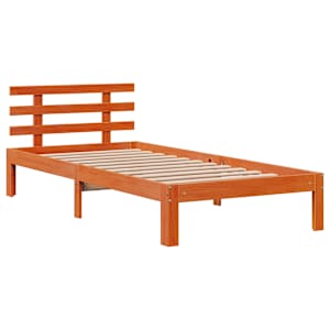Postel s knihovnou bez matrace hnědá 75x190 cm masivní borovice - obrázek 8
