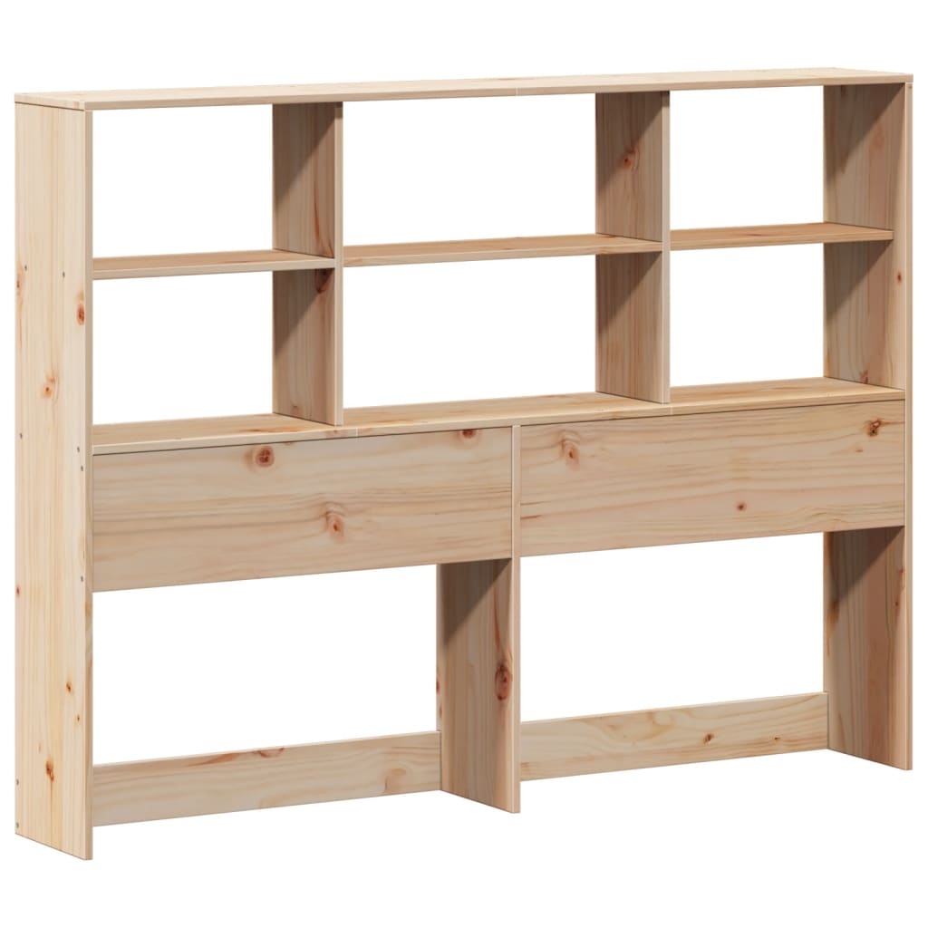 Bookcase Bed without Mattress 135x190 cm Double Solid Wood Pine - Image 7
