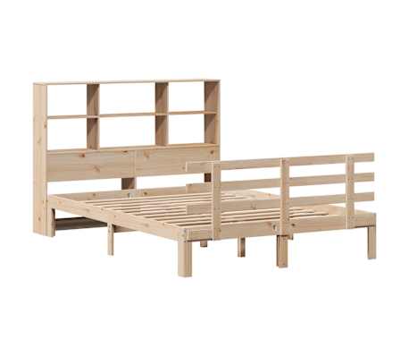 vidaXL Lit biblioth&egrave;que sans matelas 140x190 cm bois de pin massif