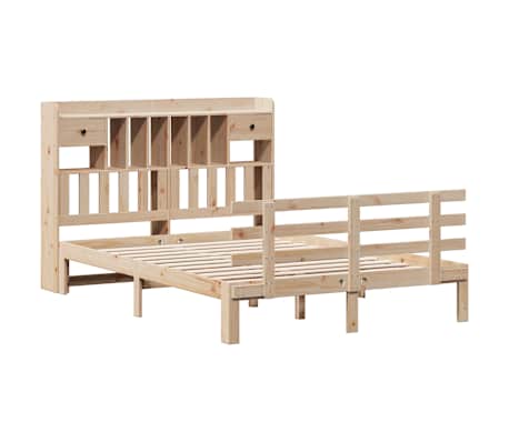 vidaXL Lit biblioth&egrave;que sans matelas 160x200 cm bois massif de pin