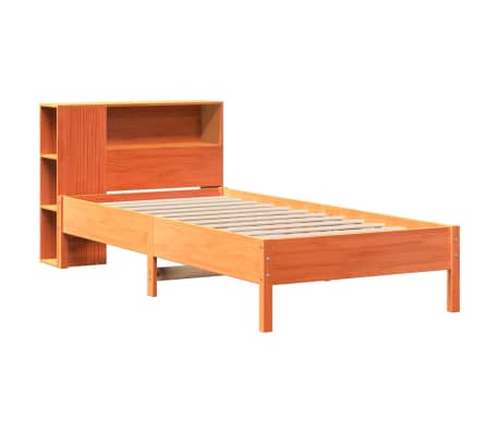 vidaXL Krevet s regalom za knjige bez madraca 75 x 190 cm od borovine