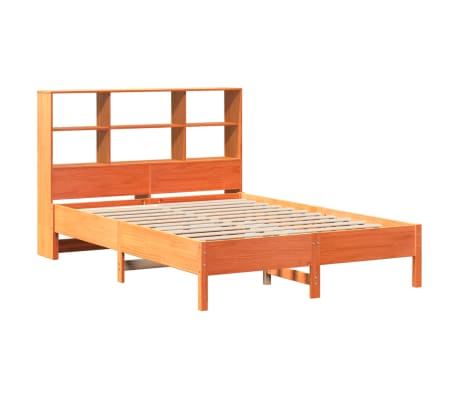 vidaXL Lit biblioth&egrave;que sans matelas cire marron 120x190cm pin massif