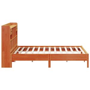 Postel s knihovnou bez matrace 200 x 200 cm masivní borovice - obrázek 5