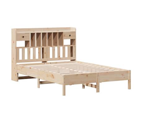 vidaXL Lit biblioth&egrave;que sans matelas 150x200 cm bois massif de pin