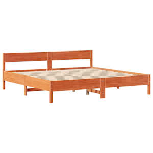 Postel s knihovnou bez matrace 200 x 200 cm masivní borovice - obrázek 8