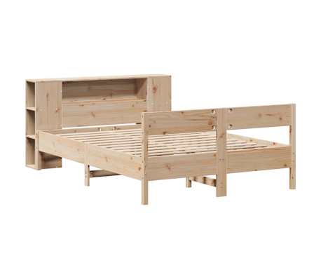 vidaXL Lit biblioth&egrave;que sans matelas 120x200 cm bois de pin massif