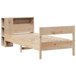 vidaXL Massivholzbett mit Regal ohne Matratze 90x190 cm Kiefer