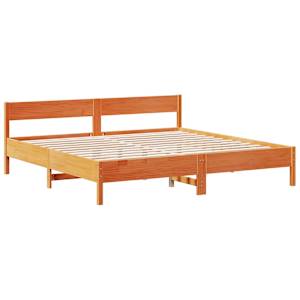 Postel s knihovnou bez matrace 200 x 200 cm masivní borovice - obrázek 8