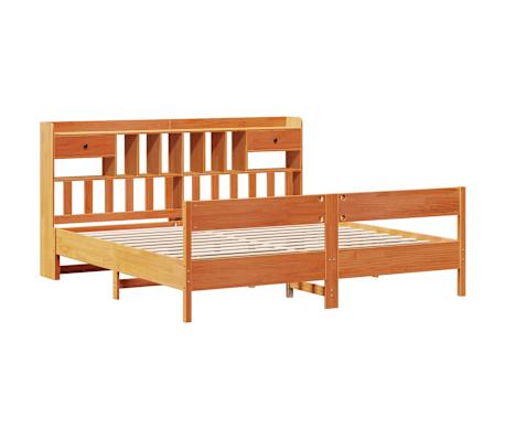 vidaXL S&auml;nky kirjahyllyll&auml; ei patjaa vahanrusk. 180x200 cm t&auml;ysi m&auml;nty