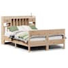 vidaXL riiuliga voodiraam ilma madratsita, 135x190 cm, m&auml;nnipuit