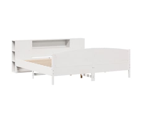 vidaXL Lit biblioth&egrave;que sans matelas blanc 180x200 cm bois pin massif