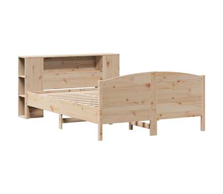 vidaXL Bed met boekenkast zonder matras massief grenenhout 120x200 cm