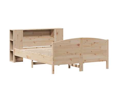 vidaXL Bed met boekenkast zonder matras massief grenenhout 120x190 cm