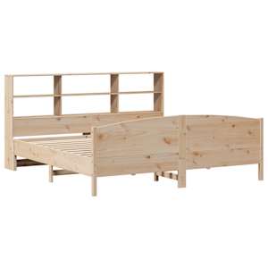 vidaXL Lit biblioth&egrave;que sans matelas 200x200 cm bois massif de pin