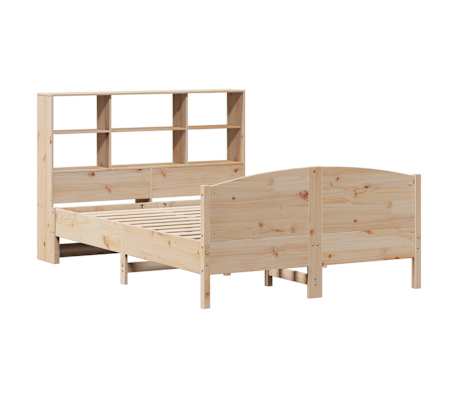 vidaXL Lit biblioth&egrave;que sans matelas 140x190 cm bois de pin massif
