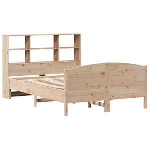 vidaXL Lit biblioth&egrave;que sans matelas 140x190 cm bois de pin massif