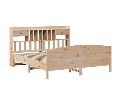 vidaXL Bookcase Bed without Mattress 200x200cm Solid Wood Pine