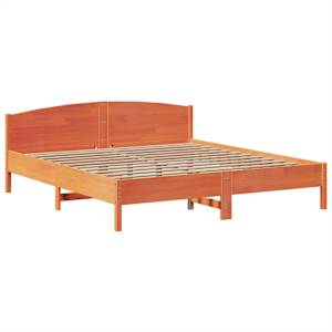 Postel s knihovnou bez matrace 200 x 200 cm masivní borovice - obrázek 8