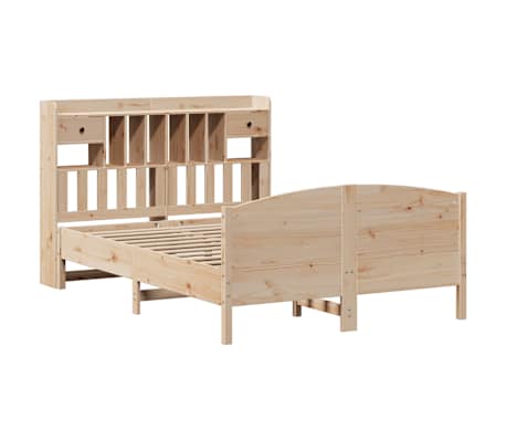 vidaXL Massivholzbett mit Regal ohne Matratze 140x190 cm Kiefer
