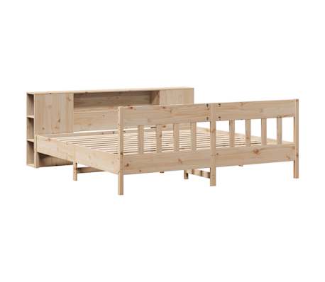 vidaXL riiuliga voodiraam ilma madratsita, 200x200 cm, m&auml;nnipuit