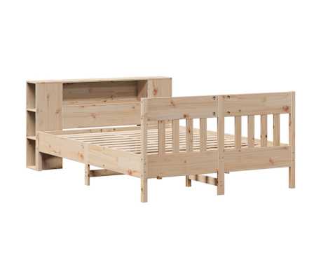 vidaXL Massivholzbett mit Regal ohne Matratze 120x190 cm Kiefer
