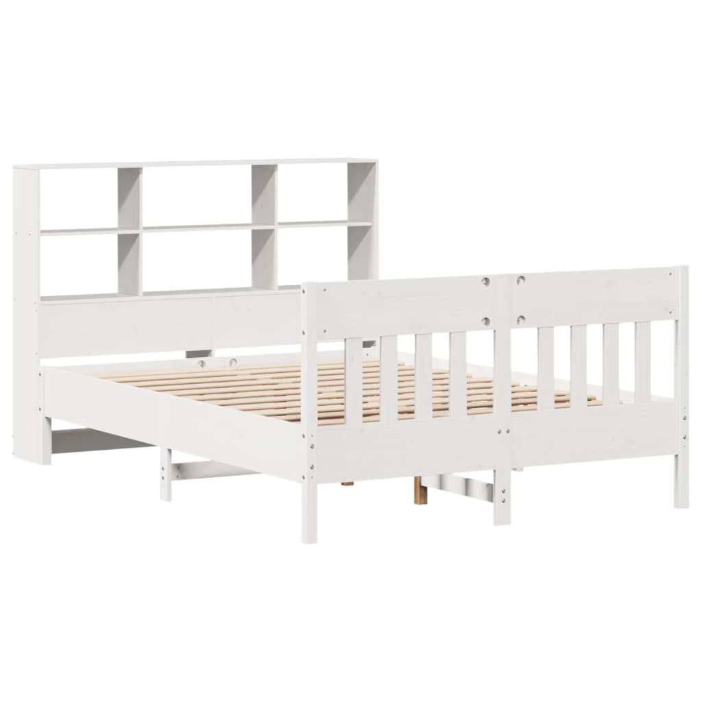 vidaXL Bedframe zonder matras massief grenenhout wit 160x200 cm afbeelding