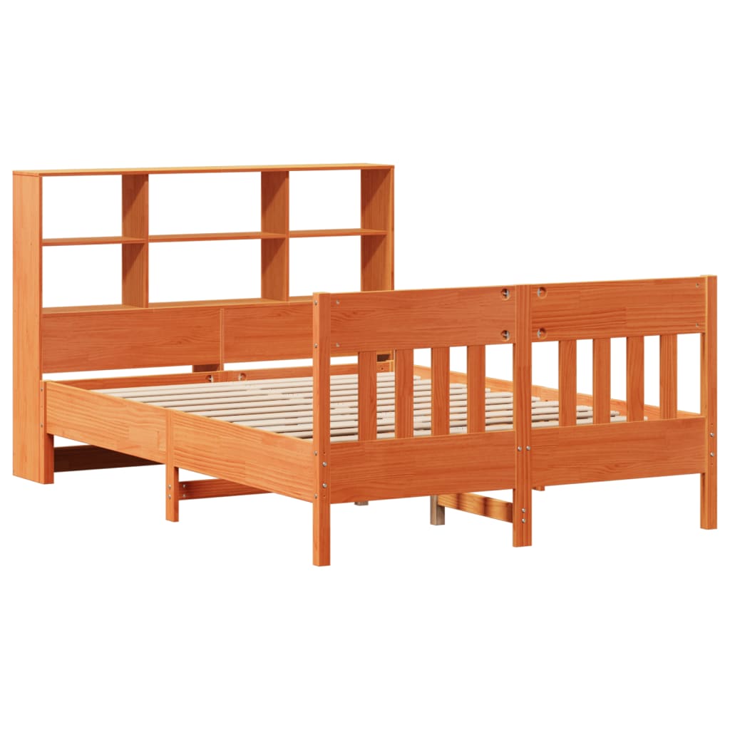 vidaXL Bedframe zonder matras massief grenenhout wasbruin 160x200 cm afbeelding