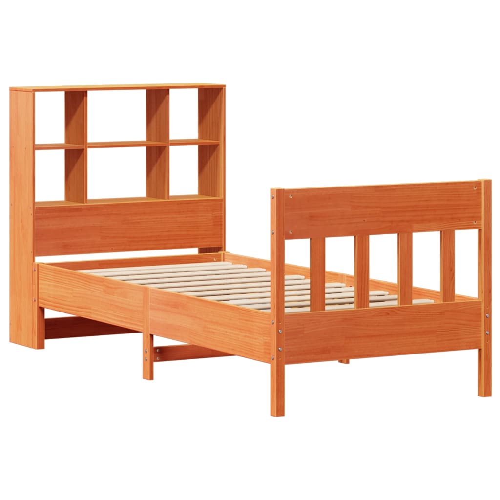 vidaXL Bedframe zonder matras massief grenenhout wasbruin 90x200 cm afbeelding