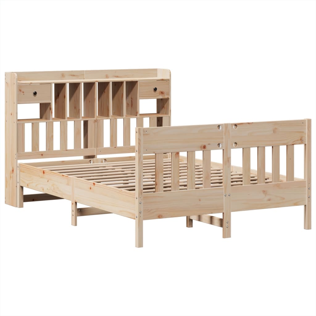 vidaXL Bedframe zonder matras massief grenenhout 140x190 cm afbeelding