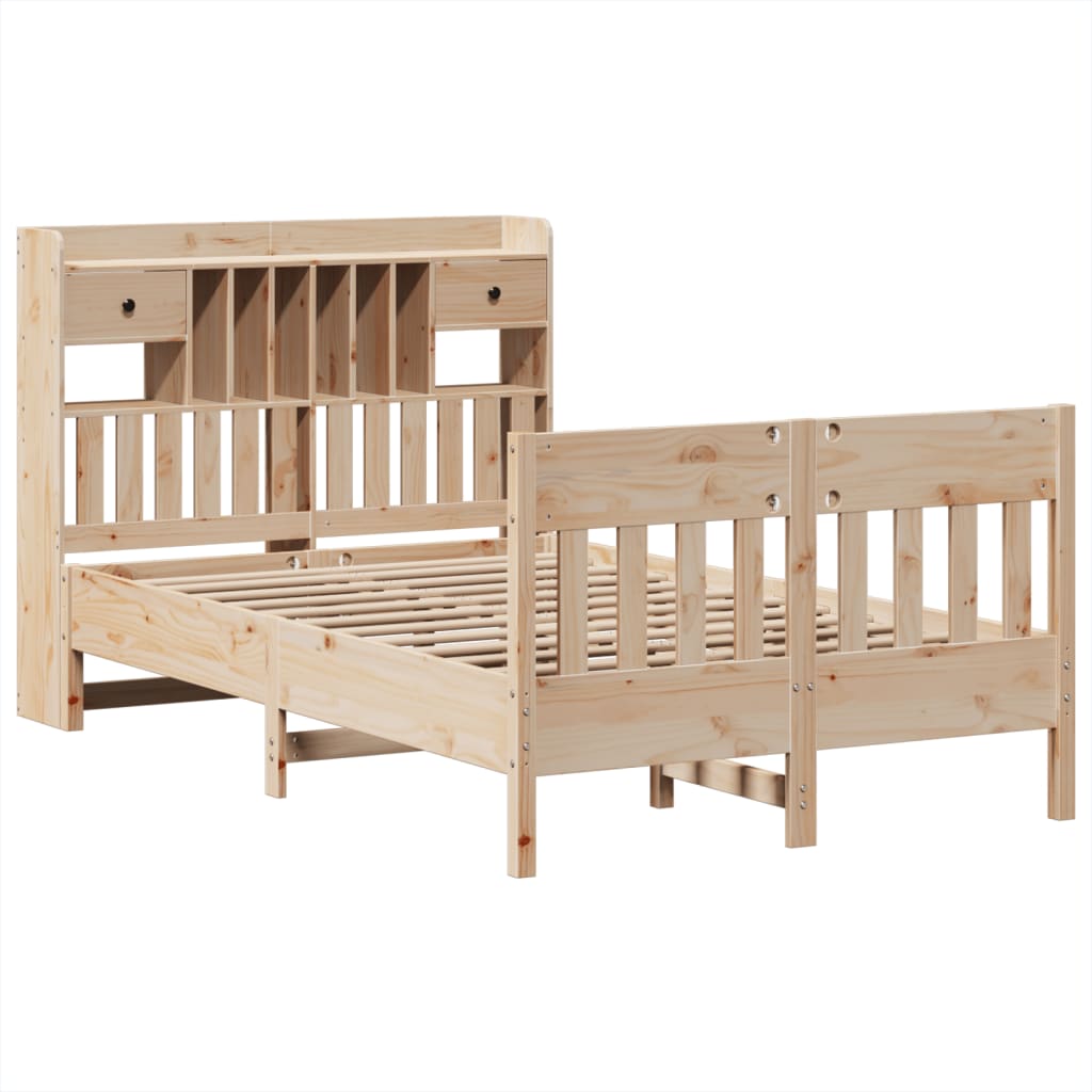 vidaXL Bedframe zonder matras massief grenenhout 135x190 cm afbeelding