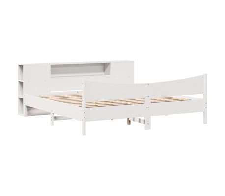 vidaXL Cadre de lit sans matelas blanc 180x200 cm bois massif de pin