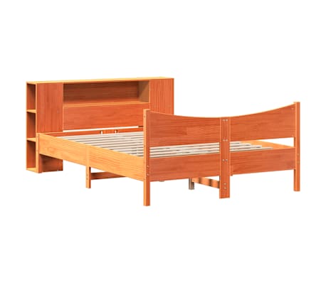 vidaXL Cama sem colch&atilde;o 120x190 cm madeira pinho maci&ccedil;a castanho-mel