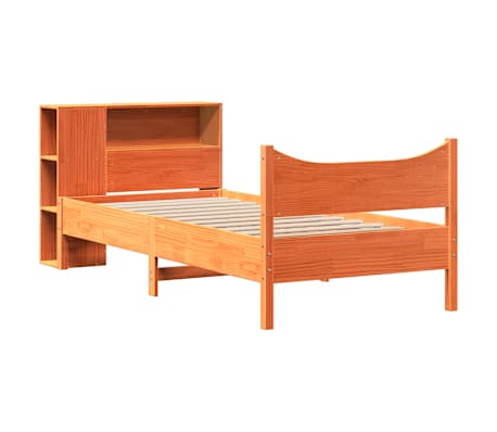 vidaXL R&uacute;mgrind &aacute;n D&yacute;nu Vaxbr&uacute;nn 90x190 cm Gegnheil Fura