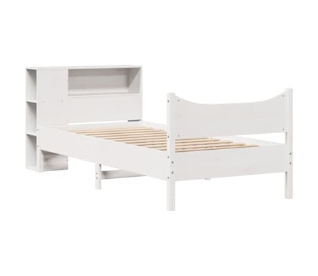 vidaXL feh&eacute;r t&ouml;m&ouml;r fenyőfa &aacute;gy matrac n&eacute;lk&uuml;l 75 x 190 cm