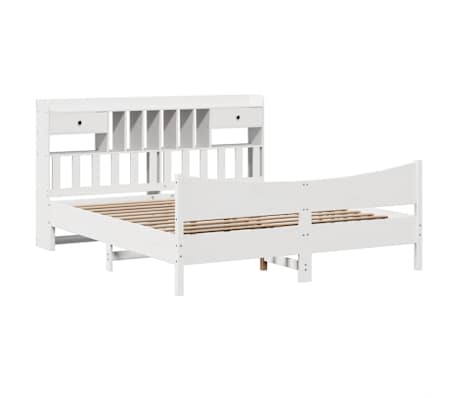 vidaXL Bed Frame without Mattress White 200x200 cm Solid Wood Pine