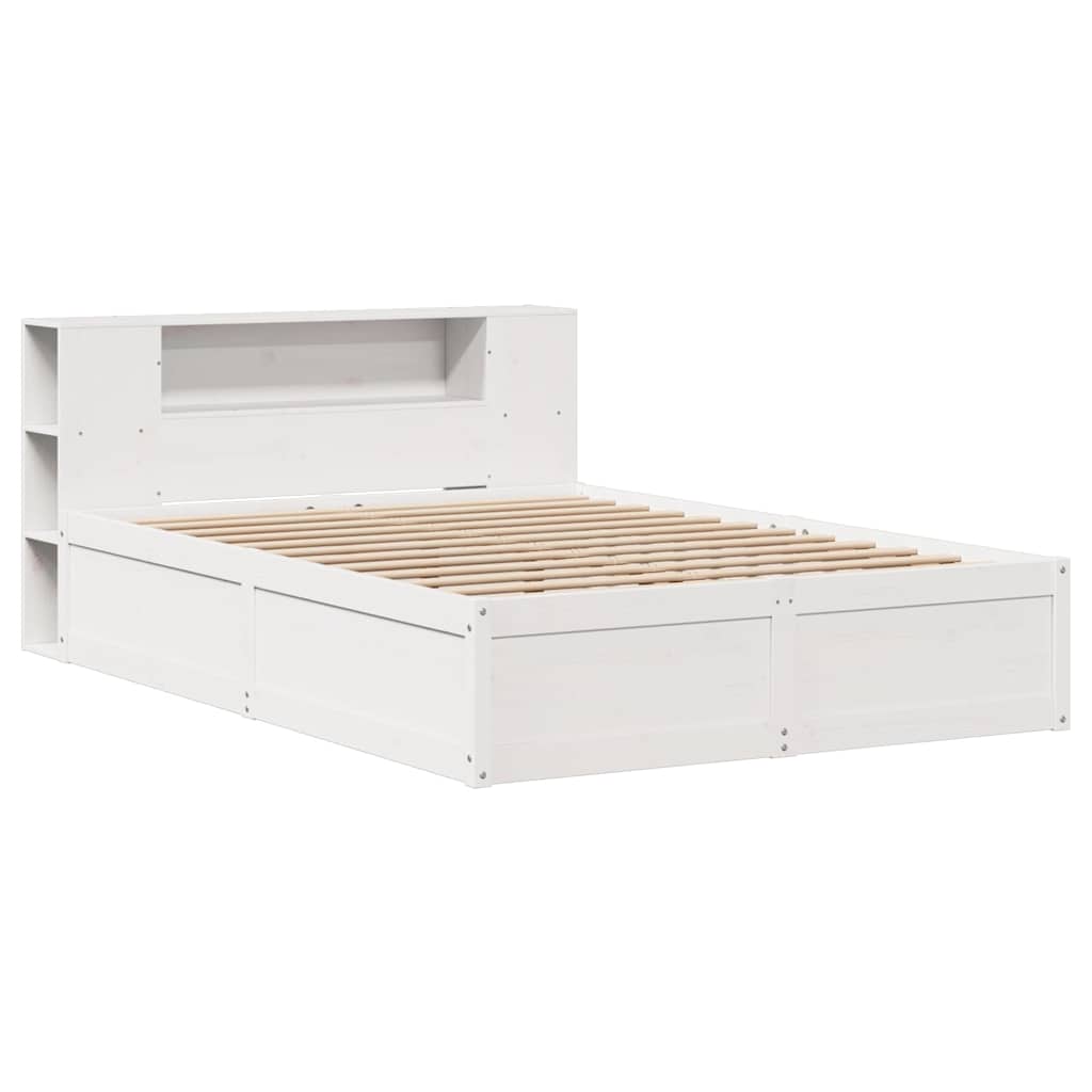 vidaXL Bedframe zonder matras massief grenenhout wit 120x200 cm afbeelding