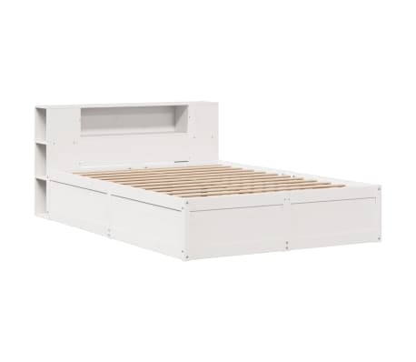 vidaXL Bedframe zonder matras massief grenenhout wit 120x190 cm
