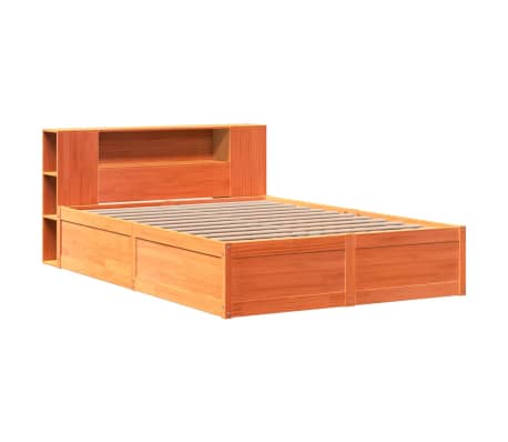 vidaXL Bedframe zonder matras massief grenenhout wasbruin 120x190 cm