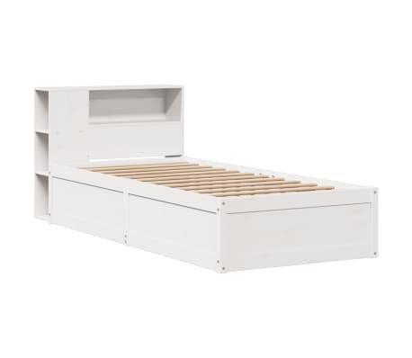 vidaXL Bed Frame without Mattress White 100x200 cm Solid Wood Pine