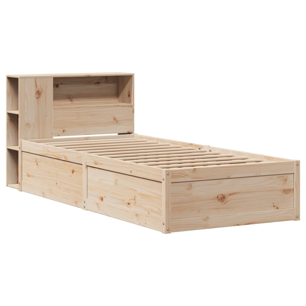 vidaXL Bedframe zonder matras massief grenenhout 75x190 cm afbeelding