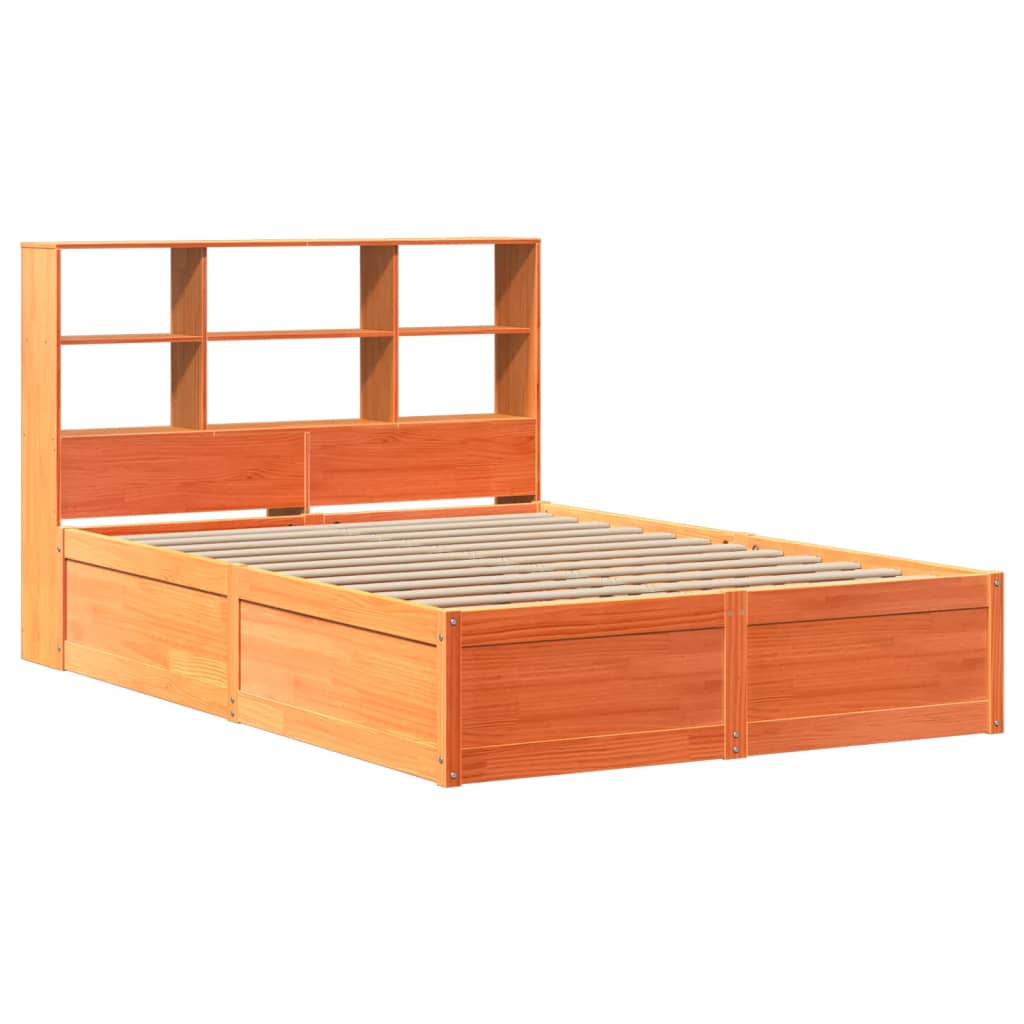 vidaXL Bedframe zonder matras massief grenenhout wasbruin 140x200 cm afbeelding