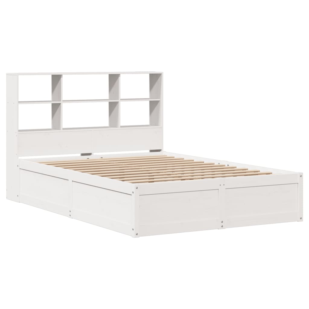 vidaXL Bedframe zonder matras massief grenenhout wit 120x190 cm afbeelding