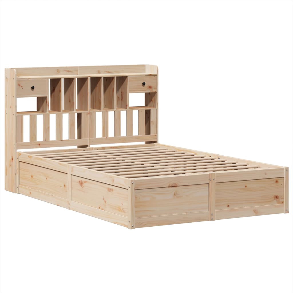 vidaXL Bedframe zonder matras massief grenenhout 140x200 cm afbeelding