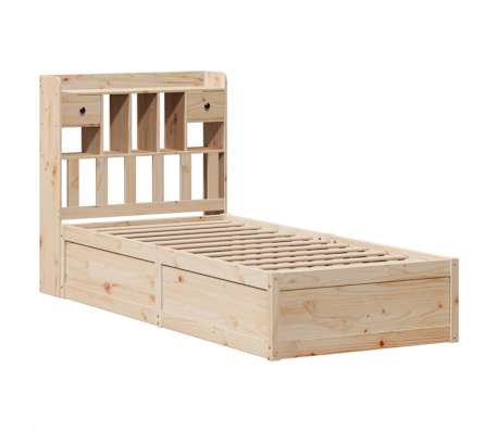 vidaXL Massivholzbett ohne Matratze 100x200 cm Kiefernholz