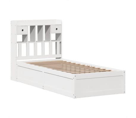 vidaXL Bed Frame without Mattress White 100x200 cm Solid Wood Pine