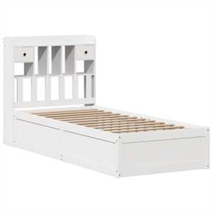 vidaXL Bed Frame without Mattress White 100x200 cm Solid Wood Pine