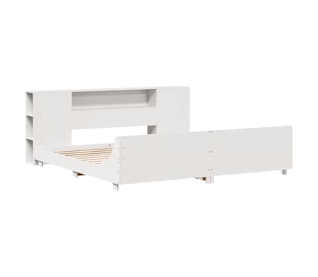 vidaXL Bedframe zonder matras massief grenenhout wit 200x200 cm