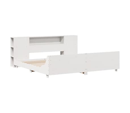 vidaXL Cadre de lit sans matelas blanc 180x200 cm bois massif de pin