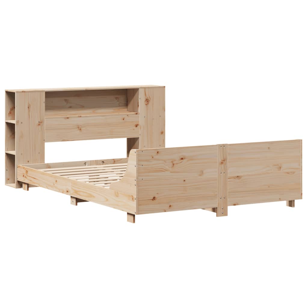 vidaXL Bedframe zonder matras massief grenenhout 140x190 cm afbeelding