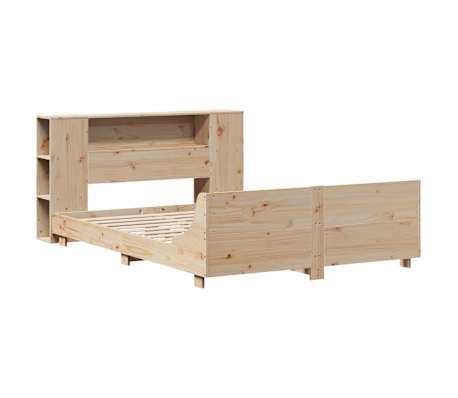 vidaXL Sengeramme uten madrass hvit 135x190 cm heltre furu